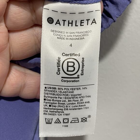 Athleta Lightweight Arrival Pant Size 4 Adonis Purple Cropped Loose Fit Pockets - Picture 6 of 8